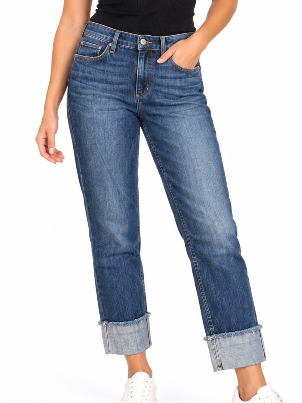 Joe’s Jeans The Smith Size W30 Mid Rise Straight Ankle Cuffed Raw Hem Jeans